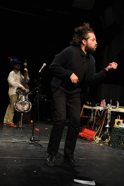 Ferdy Roberts (Malvolio) in Filter Theatre's Twelfth Night - photo by Robert Day